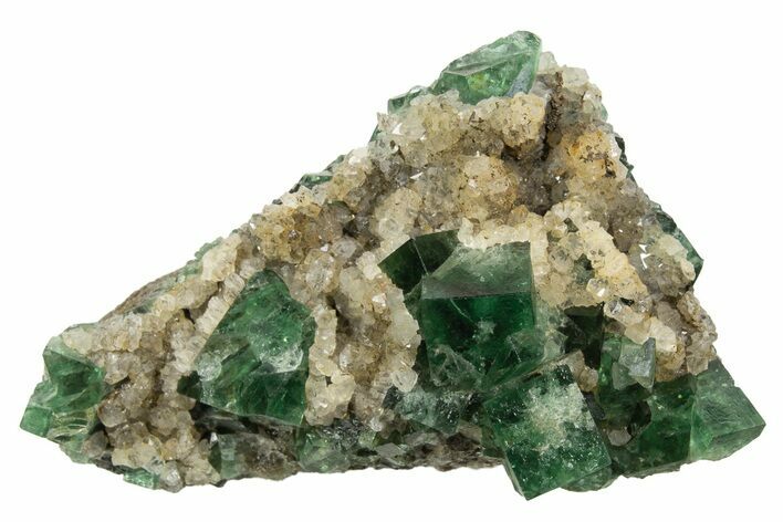 Fluorescent Green Fluorite Cluster - Diana Maria Mine, England #319141